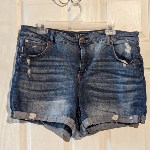 Time and Tru Pants - Mis Rise Denim Shorts
